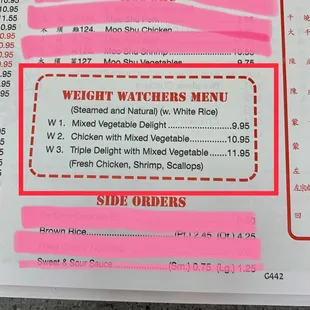 Diet options on menu.  #UpCloseSavor XP