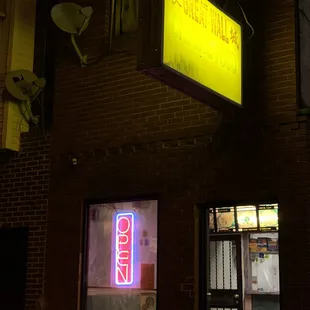 a neon sign