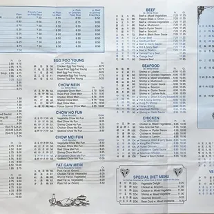 the menu