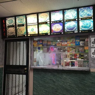menus on the wall