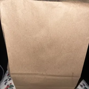 a brown paper bag