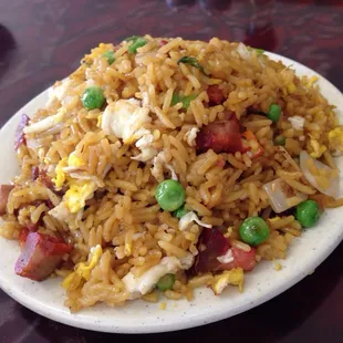 Side of pork fried rice w/ eggs