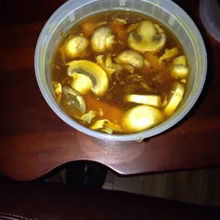 The "not spicy and sweet" Hot and Sour soup