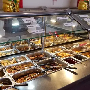 Entrees and apps buffet.