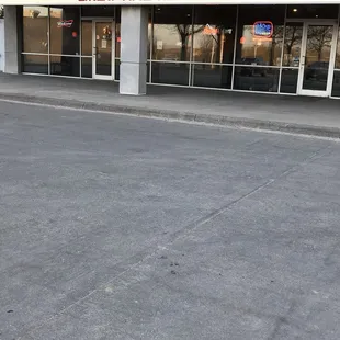 Located at the end of a small strip mall