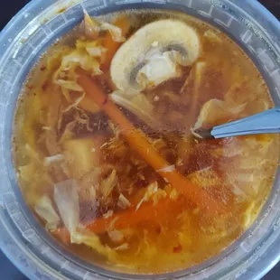 Hot and sour soup. It's okay.