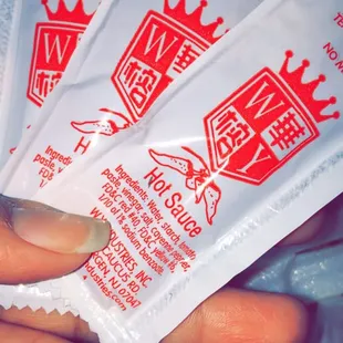 I said, "extra hot sauce please" they gave me three! If I didn't say extra would it have been just one?