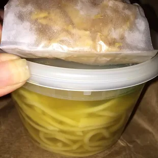 Chicken noodle soup (his)