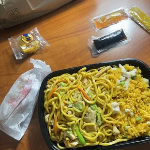 Chicken lo mein combo meal