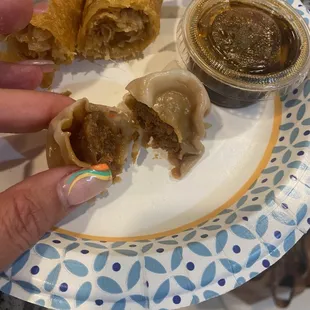 inside steamed dumpling