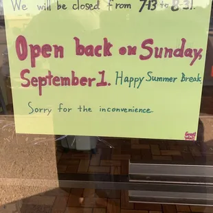 Closed till 9/1/19. Pic taken 7/18. Don&apos;t waste your time driving here.