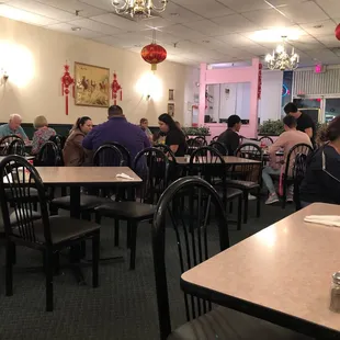 Dining room from back of the room.