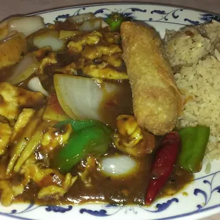 Chicken with blackbean sauce.