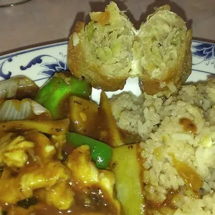 This a shot of the small, little eggroll.