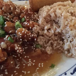 Sesame chicken Yes, I already took a bite.