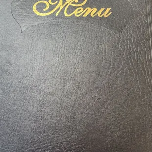 Front of menu