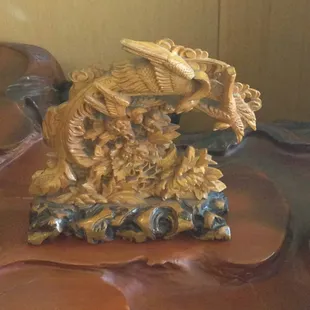 a dragon on a table