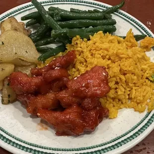 a plate of food on a table