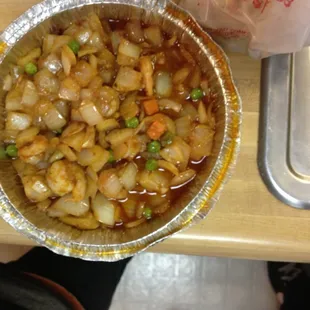 Hot &amp; Spicy Shrimp, from the Great Wall.