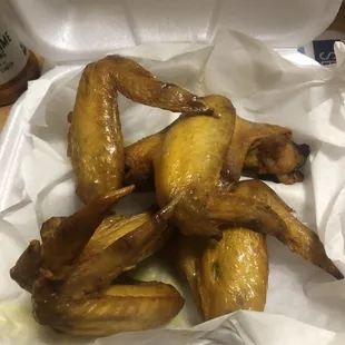 Plain Whole Wings Deep Fried