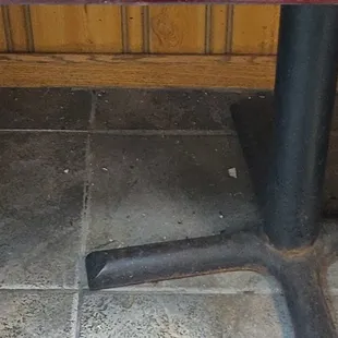 Food under the serving atation