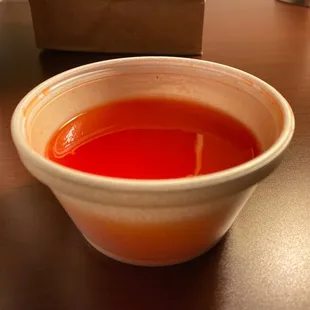 Sweet and sour sauce.