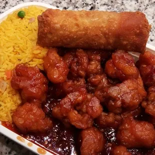 General Tso Combination Platter.