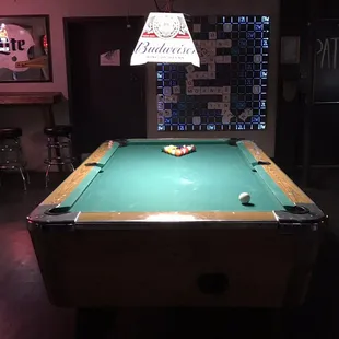 a pool table