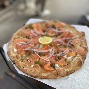 Smoked Salmon Pizza was superb!