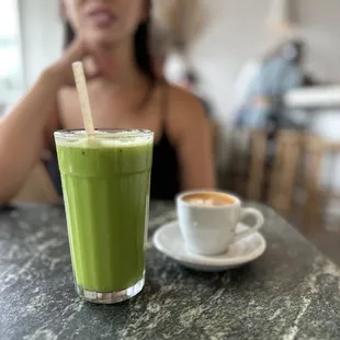 Green juice  + espresso