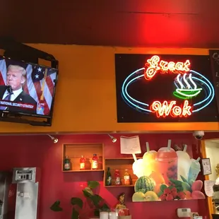 News on the television