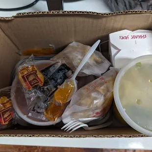 Perfectly packaged from the restaurant