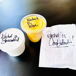 Tomato soup, grilled cheese, smoothie