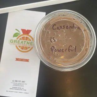 'I am Powerful' smoothie. So yummy!