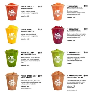 Smoothie Menu