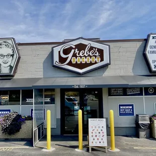 the front of the restaurant
