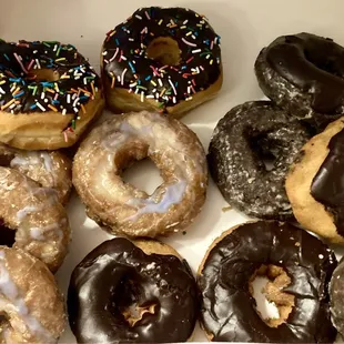 a box of assorted donuts