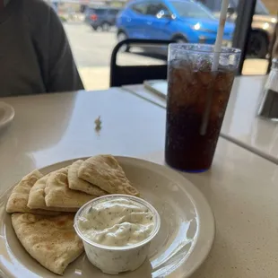 Pita Bread and Tzatziki Sauce