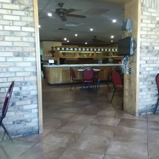 In the atrium looking in.