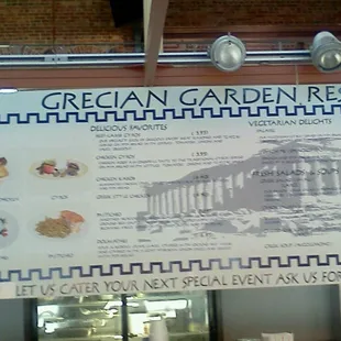 a sign for a restaurant