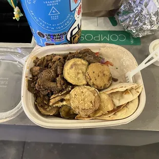 Lamb Pita Plate w/ Zucchini Chips