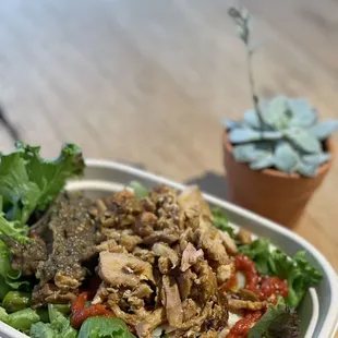 Santorini Salad + Pork Meat