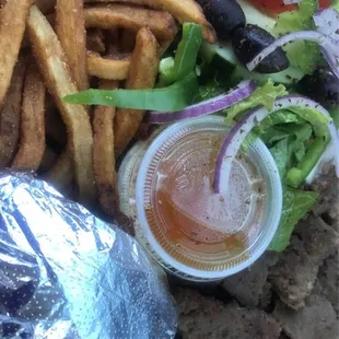 Gyro Platter - traditional w/ cumin garlic fries