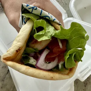 Shrimp pita
