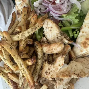 Chicken Plate with Lemon Oregano Fries