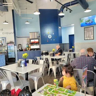 people eating in a restaurant