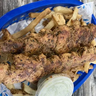 Delicious chicken kebabs