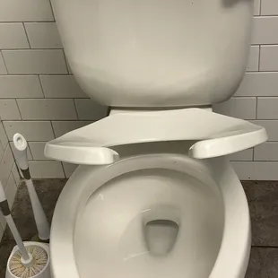 Broken toilet seat