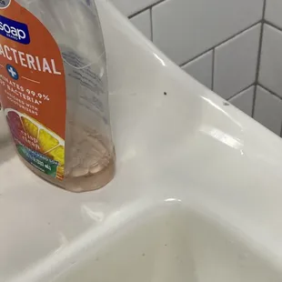 Almost no soap in bathroom