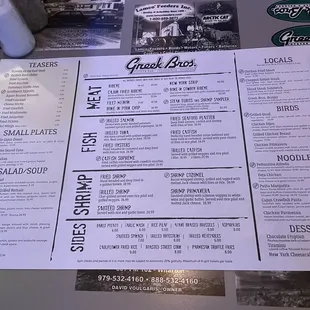 Food menu